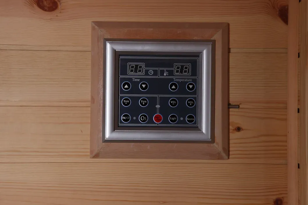적외선 사우나를 위한 2인용 목조 사우나실